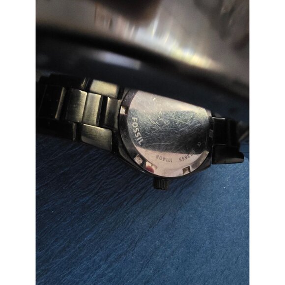 Fossil Black Stainless Steel Watch With Crystal Accents - Picture 4 of 4